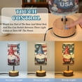 thumbnail image 3 of Wobogo American Flag Gnome Bedside Lamp Touch Control Table Lamp with USB A+C Charging Ports & AC Outlet 3-Way Dimmable Nightstand Lamp with Linen Fabric Shade for Bedroom Living Room, 3 of 8