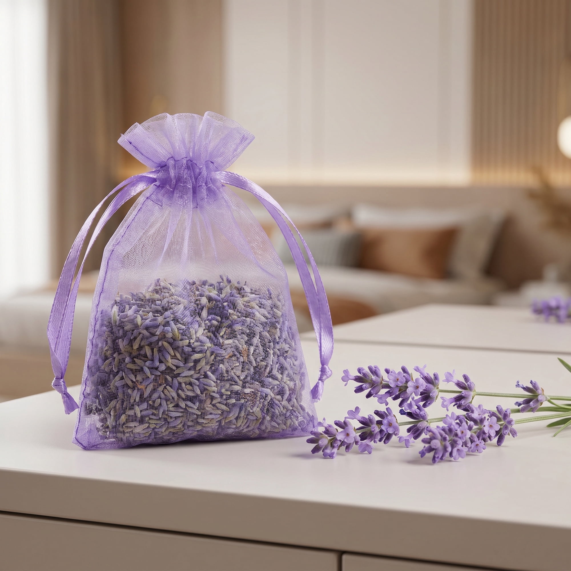Unique Bargains Multi-Purpose Gift Bags with Handles for Events Light Purple 3.5" x 4.7"