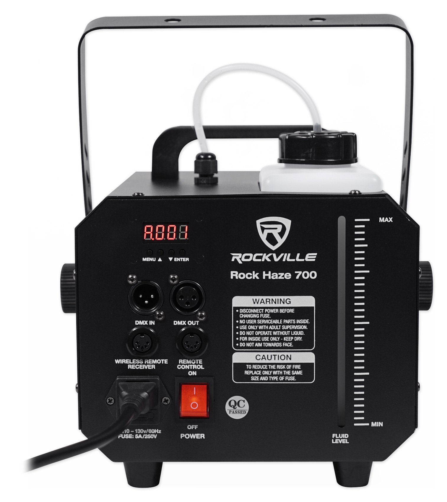 Rockville ROCKHAZE 700 CFM DMX Haze Machine Water Based Hazer+Waterproof Bag