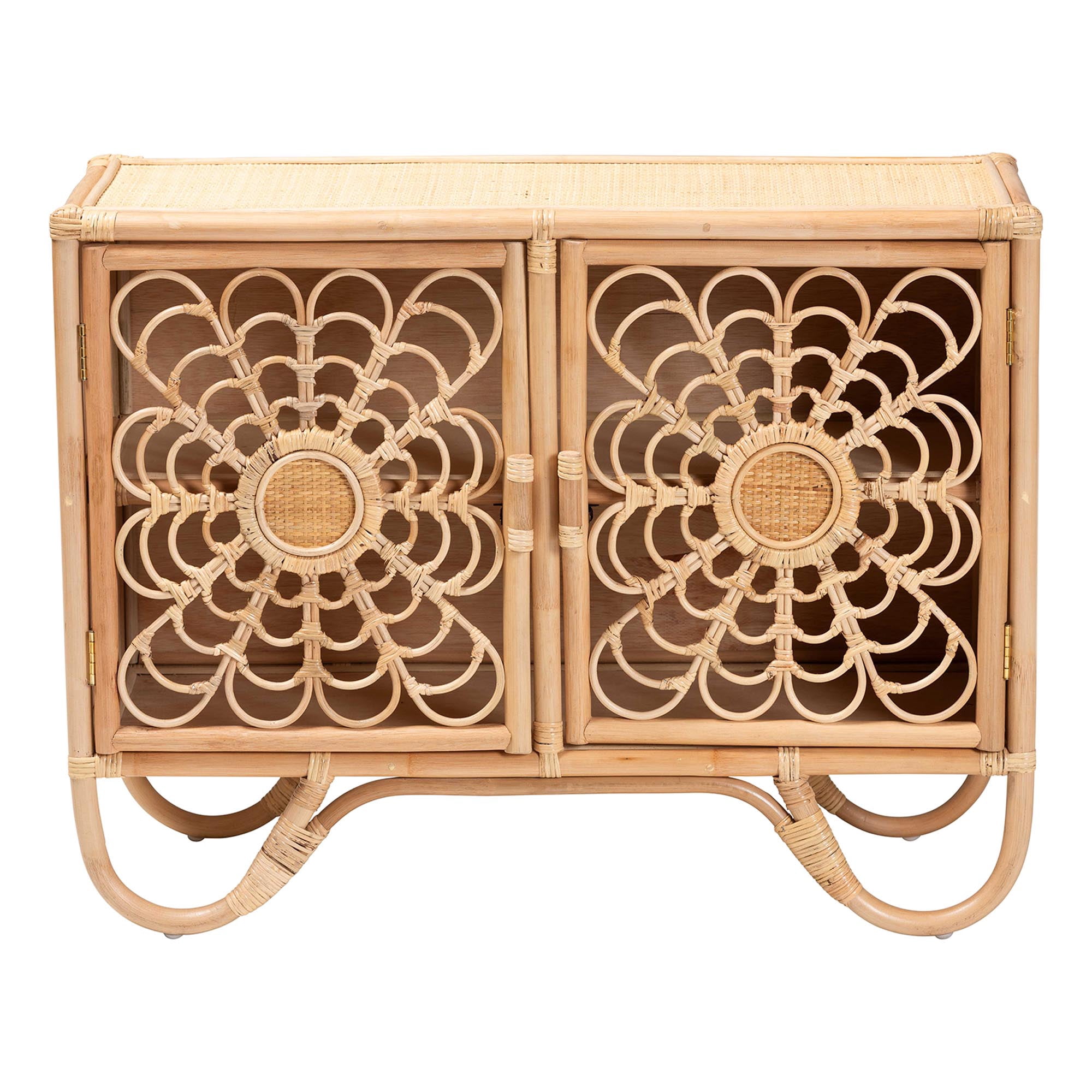 bali & pari Acelin Boho Storage Cabinet, Natural