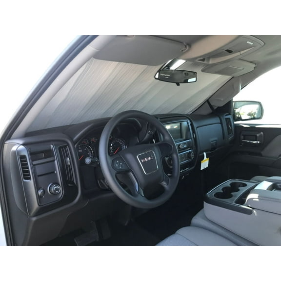 HeatShield, The Original Windshield Sun Shade, Custom-Fit for Chevrolet Silverado 1500 Truck (Extended Cab) w/o Sensor 2014, 2015, 2016, 2017, 2018, Silver Series
