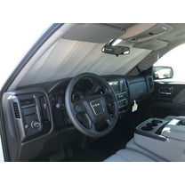 HeatShield, The Original Windshield Sun Shade, Custom-Fit for Chevrolet Silverado 1500 Truck (Crew Cab) w/o Sensor 2014, 2015, 2016, 2017, 2018, Silver Series