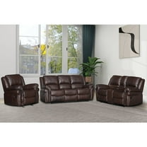 Kingway Dontiavion 3-Piece Faux Leather Living Room Set