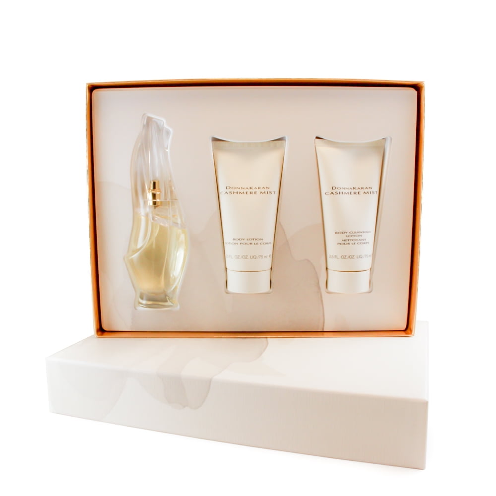 Donna Karan Cashmere Mist 3 Pc. Gift Set ( Eau De Parfum Spray 1.7 Oz
