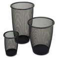 thumbnail image 3 of Safco Round Mesh Wastebaskets 9 gal Capacity - Round - 13.50" Opening Diameter - 19.5" Height - Steel - Black, 3 of 4