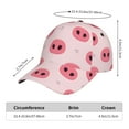 thumbnail image 2 of Gukieu Pig Noses Prin Baseball Cap, Adjustable Sweat-wicking Daily,Travel, Sports Cap, Unisex, 2 of 6
