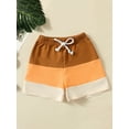 thumbnail image 2 of Bagilaanoe Toddler Baby Boys Casual Shorts Quick Dry Drawstring Short Pants 6M 12M 18M 24M 3T Kids Contrast Color Summer Clothes, 2 of 7