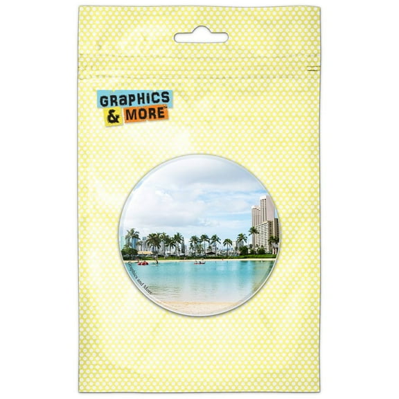 Waikiki Beach Honolulu Hawaii Oahu Pinback Button Pin Badge