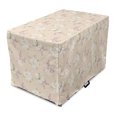 thumbnail image 1 of Floral Dog Crate Cover, Arranged Rhythmic Romantic Spring Flowers in Soft Tones and Strokes, Easy to Use Pet Kennel Cover Small Dogs Puppies Kittens, 7 Sizes, Champagne Mauve and Green, by Ambesonne, 1 of 6