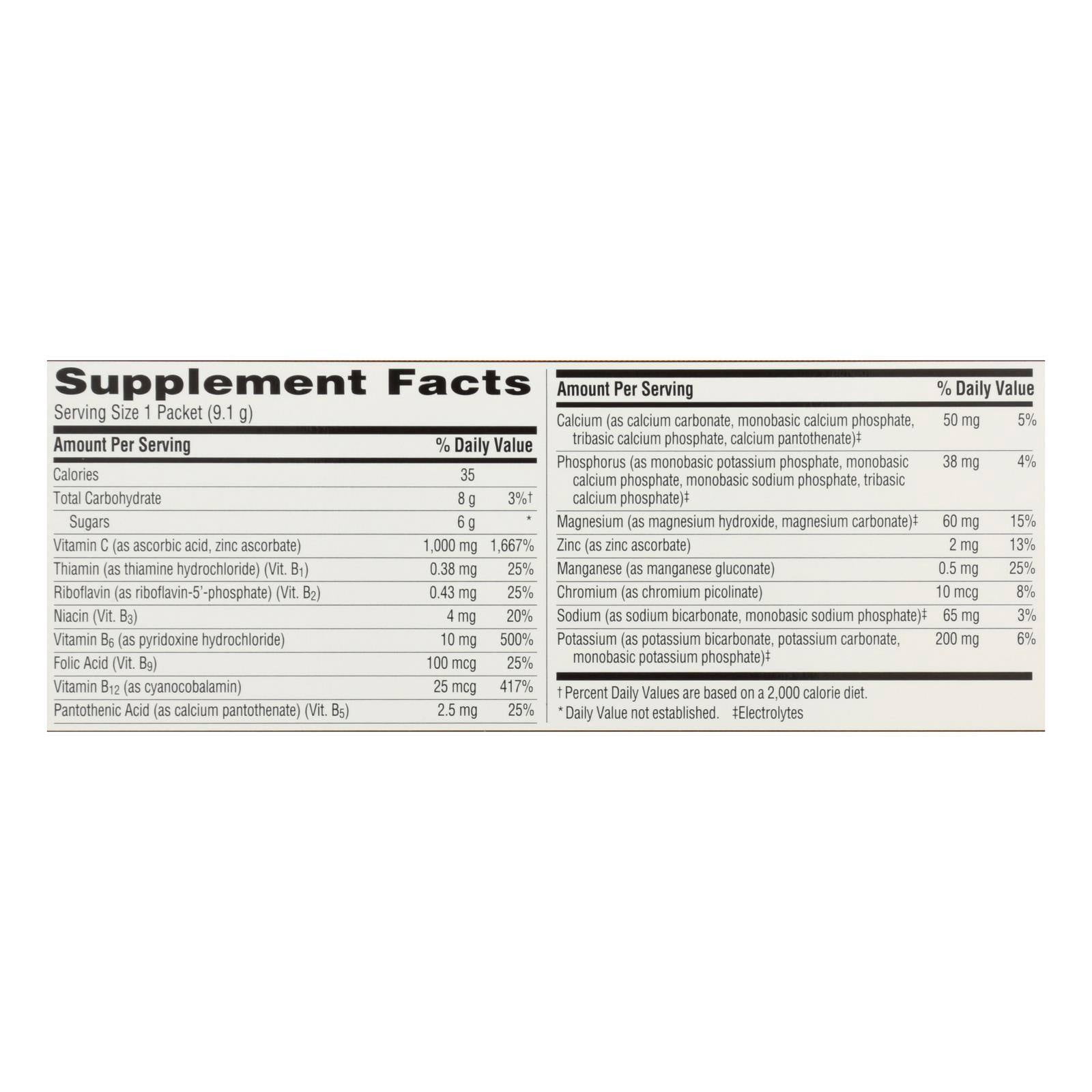 Emergen-C 1000Mg Vitamin C Powder for Immune Support Super Orange, 30 Count, 0.32 Oz Packets