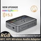 thumbnail image 3 of NFC Bluetooth 5.3 Receptor de Audio Transmisor Luz RGB USB 3.5MM AUX Coaxial Óptico Adaptador Convertidor Negro, 3 of 5