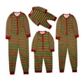 thumbnail image 4 of Family Matching Christmas Striped Jumpsuit Pajamas Long Sleeves Warm Soft Comfortable Family Wear Parent-Child Wear Christmas Home Wear, 4 of 10