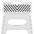 thumbnail image 6 of Simplify Plastic 9" Stripe Top Single Step Folding Step Stool, White, 6 of 6