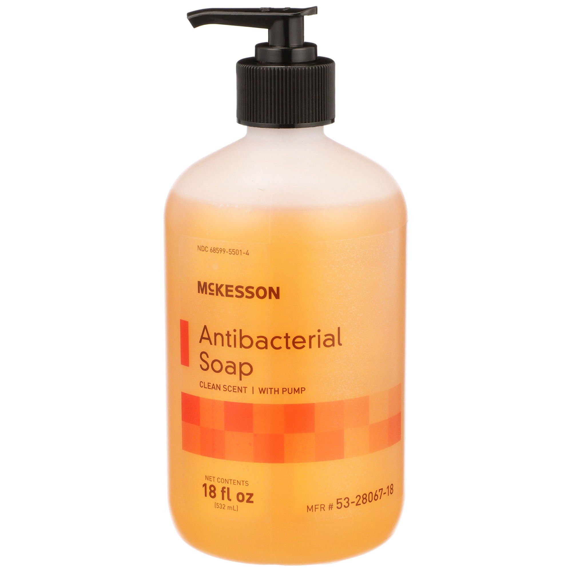 McKesson Antibacterial Liquid Hand Soap with BZK - Clean Scent, 18 oz, 12 Ct