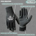 thumbnail image 2 of Wells Lamont Men's Cold Weather Latex Grip Work Gloves, Black, X-Large, 2 Pack, 2 of 5