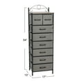 thumbnail image 2 of Household Essentials Victoria Dresser Tower Storage Organizer with 8 Drawers Black Metal Frame and Ashwood Rustic Wood Grain Top, 2 of 7