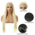 thumbnail image 6 of Unique Bargains Lace Front Wigs Lightweight Straight Hair for Women Blonde, 6 of 8