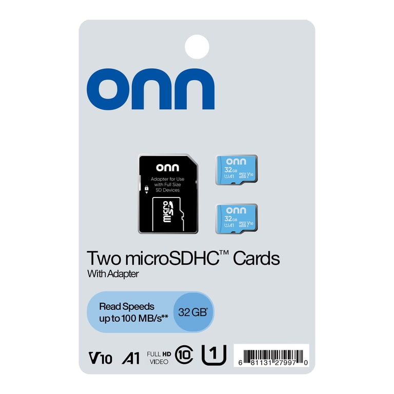 onn 32GB MicroSDHC Memory Card 2-Pack with Adapter photo 6