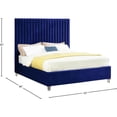 thumbnail image 5 of Candace Navy Velvet Queen Bed-Color:Navy Velvet,Style:Contemporary, 5 of 5