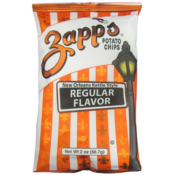 Zapp’s New Orleans Kettle Potato Chips, 2 oz Single-Serve Bags, 25 Count