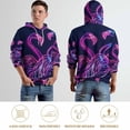 thumbnail image 5 of POBUDS Hoodie, Regular Fit Sporty Pullover Hooded Sweatshirt for Men Women Neon Flamingo 2XL, 5 of 6