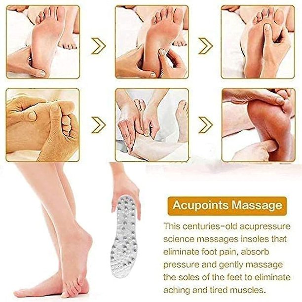 Semelles D'acupression Magnétiques - Massage Pieds Antidouleur - Vert