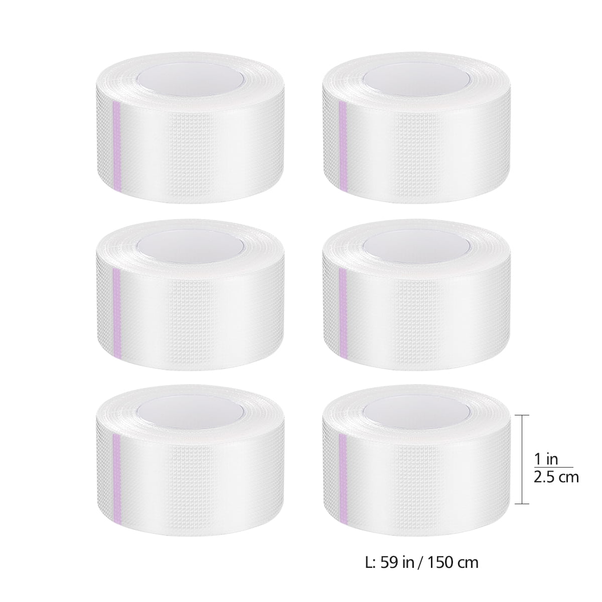 Shuliwen medical tape 6 Rolls Medical Tape Pressure Sensitive Skin Tape Clear Surgical Tape PE Microporous First Aid Tape