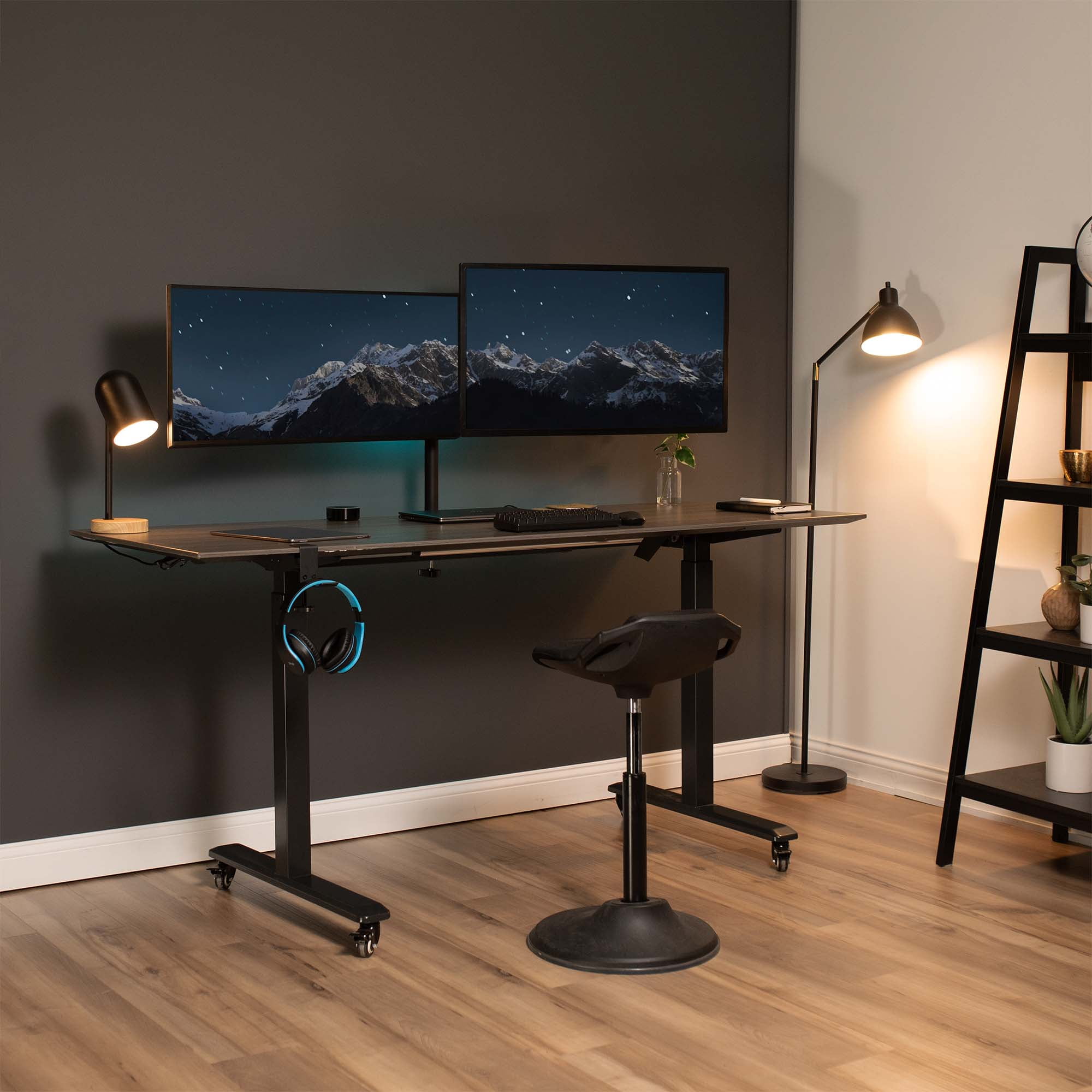 VIVO Full Motion Dual VESA Monitor Desk Mount Double Arm Joint Screens up to 34"