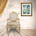 thumbnail image 3 of Vess, June Erica 19x24 Gold Ornate Wood Framed with Double Matting Museum Art Print Titled - Blue Tropics I, 3 of 4