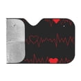 thumbnail image 2 of Bingfone Cardiogram and Heart Car Windshield Sunshade,Sun Foldable Sun Shield Sun Visor for Car - Small, 2 of 9