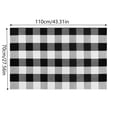 thumbnail image 2 of Reversible Area Rug 70x110cm Farmhouse Floor Mat, Handwoven Washable Carpet Checkered Plaid Rug for Front Porch Living Room Kitchen Bedroom - Black White, 2 of 4