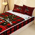 thumbnail image 2 of Erosebridal Christmas Truck Zipper Full Size Comforter Sets with Fitted Sheet and 2 Pillowcases, Plaid Zipper Bedding Set, Plaid Christmas Truck, Xmas Reversible, 2 of 7