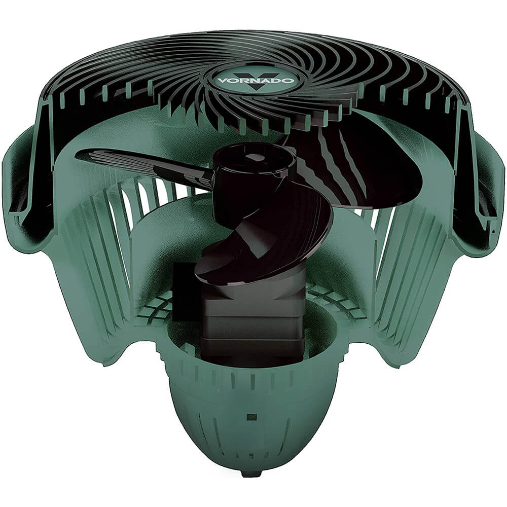 Vornado 293 Large Heavy Duty Air Circulator Shop Fan, Green, 16 In.