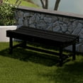 thumbnail image 3 of Wildridge Classic Vineyard Bench, Black - Outdoor Weather Resistant Poly Lumber Bench for Patio, Deck, Garden, 3 of 4