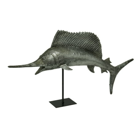 distressed silver finish swordfish