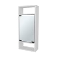 thumbnail image 1 of FM FURNITURE Armoire à Pharmacie en Forme de Pin avec Porte Miroir et Rangement Ouvert Blanc, 1 of 7