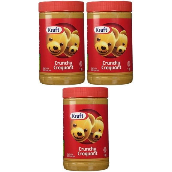 Kraft Crunchy Peanut Butter, 1kg (3 Pack)