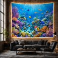 thumbnail image 6 of Underwater Lush Coral With Reef Teeming Diverse Marine, Mystical Fantasy for Space Lovers, Galaxy Room Decor, Housewarming Gift, Tapestry Wall Hanging for Bedroom and Dorm, 6 of 7