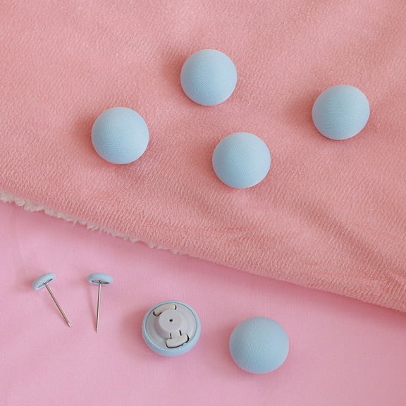 Duvet Clips - Classic Linen - Double Sided Pin Fasteners - Prevents Comforter from Shifting in Cover (Set of 6, blue)