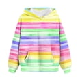 thumbnail image 4 of Riecok Kids Pullover Sweatshirts Long Sleeve Round Neck Stripe Printed Fashion Casual Tops with Pocket Clothes for Girls and Boys Multicolor-7 4-5 Years, 4 of 5