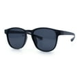 thumbnail image 6 of Mens Antiglare Polarized Round Horn Rim Keyhole Woodgrain Plastic Sunglasses Grey Wood - Black, 6 of 8