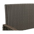 thumbnail image 4 of Balkene Home Miles Patio Wicker Steel Frame Bench Attractive Woven Design Easy Assembly Lightweight Patio Garden Setting - Mocha, 4 of 11