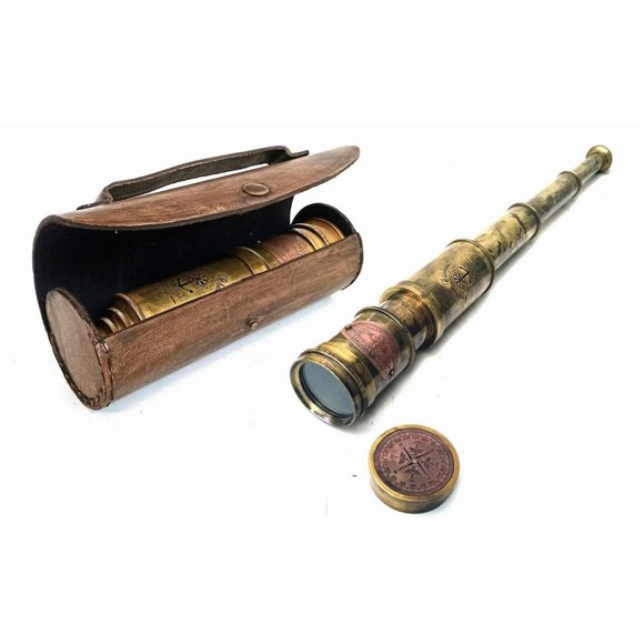 Telescopio ALADEAN Scout Regiment, latón, 19 cm, Londres 1940