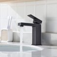 thumbnail image 3 of Single Hole Bathroom Faucet with Drain Assembly Matte Black, 3 of 5