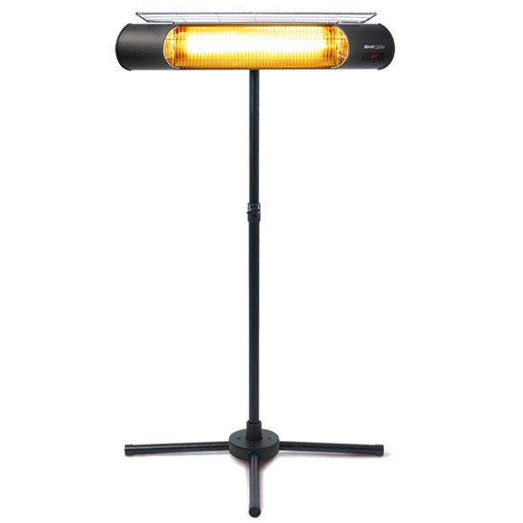 Sengoku HeatMate Weatherproof Outdoor Heater with Stand & Remote, Black
