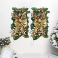 thumbnail image 1 of Corona de Navidad colgante para decoración de escaleras, adornos de ratán con luces para puerta delantera, pared, fiesta, decoración del hogar, 1 of 4