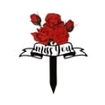 thumbnail image 2 of Mother's Day Mom Memorial Grave Markers for Cemetery Cardinals Heart Memorial Plaque Stake Double Sided Metal Sympathy Grave Decorations for Cemetery, 2 of 7