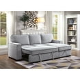 thumbnail image 3 of Furniture of America Contemporary Tufted Fabric Chris Sectional, Gray, 3 of 5