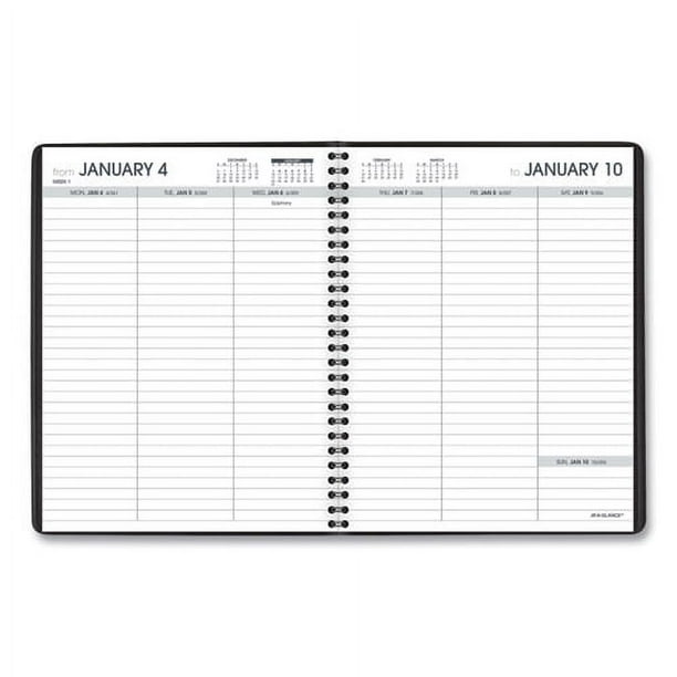Weekly Planner Ruled for Open Scheduling, 8.75 x 6.75, Black Cover, 12-Month (Jan to Dec): 2024 Weekly Planner Ruled for Open Scheduling, 8.75 x 6.75, Black Cover, 12-Month (Jan to Dec): 2024
