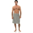 thumbnail image 4 of TowelSelections Men's Wrap Adjustable Cotton Terry Spa Shower Bath Gym Cover Up Small/Medium Belgian Block, 4 of 6